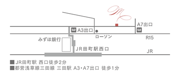 マニシア 田町駅 地図